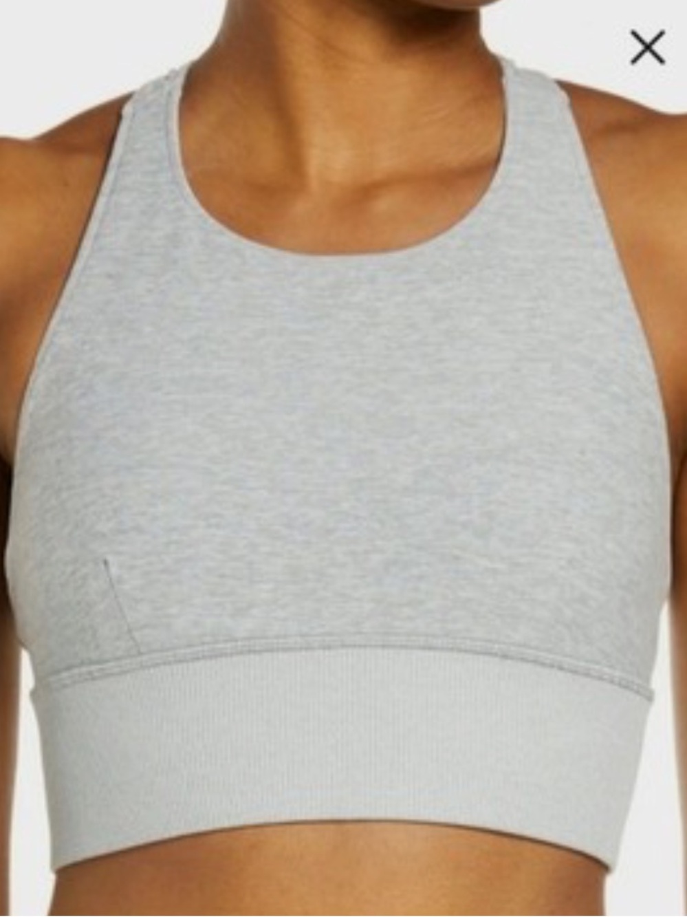 Alo Yoga Alosoft Serenity Bra Light Blue Gray Heather Racerback Sports Bra Small
